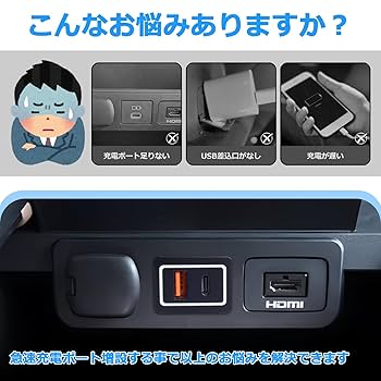 Amazon.co.jp: Jiooy トヨタ アルファード40系 USBポート 増設